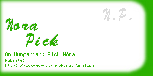 nora pick business card