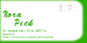 nora pick business card